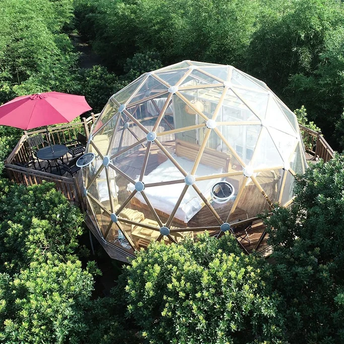 luxury waterproof hotel 6m transparent sphere glass igloo geodesic domes for sale