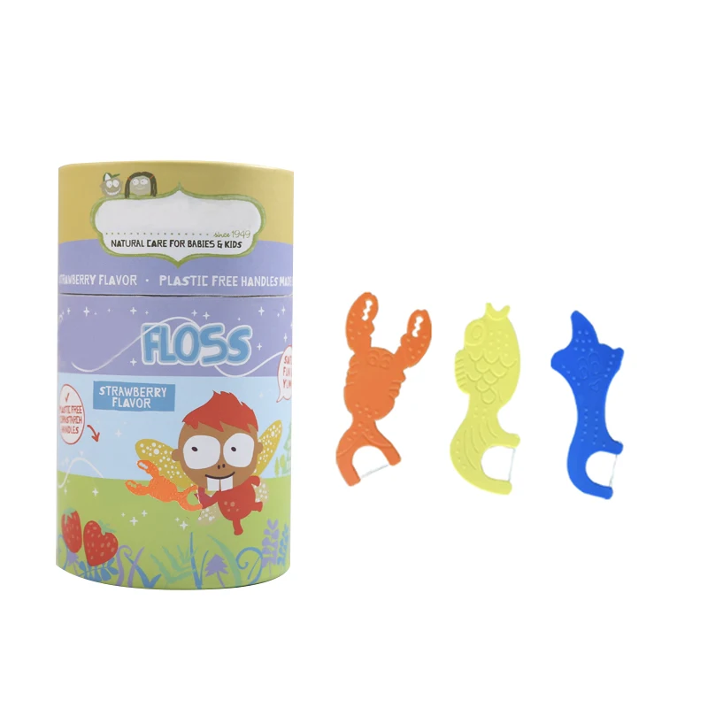 Bulk Personalized Eco Friendly Flosser Vegan Silk Tooth Nylon Dental Floss Pick For Kids