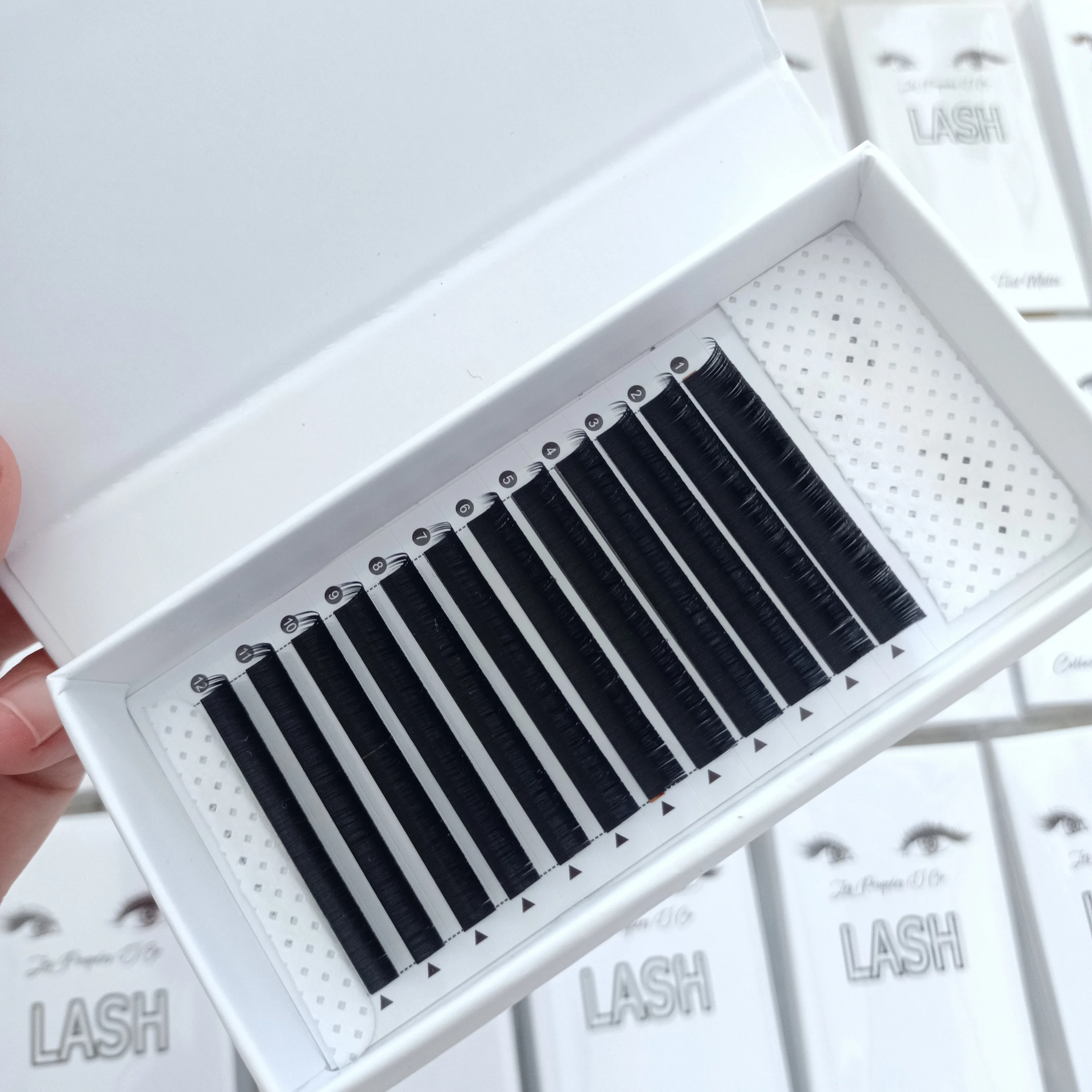 Korean silk eyelash extension cashmere soft and dark matte individual eyelash extension wholesale