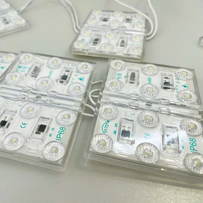 AC Lossless Blockchain LED module 220v 110v 3030 Smd With lens waterproof IP68 Special for lightbox