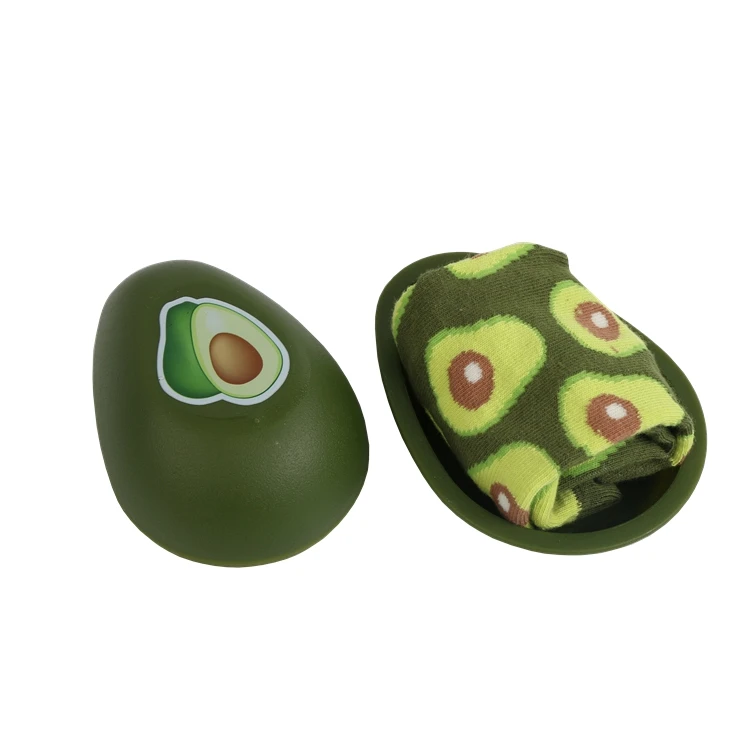 Высококачественные Женские Смешные цветные хлопковые креативные носки авокадо унисекс