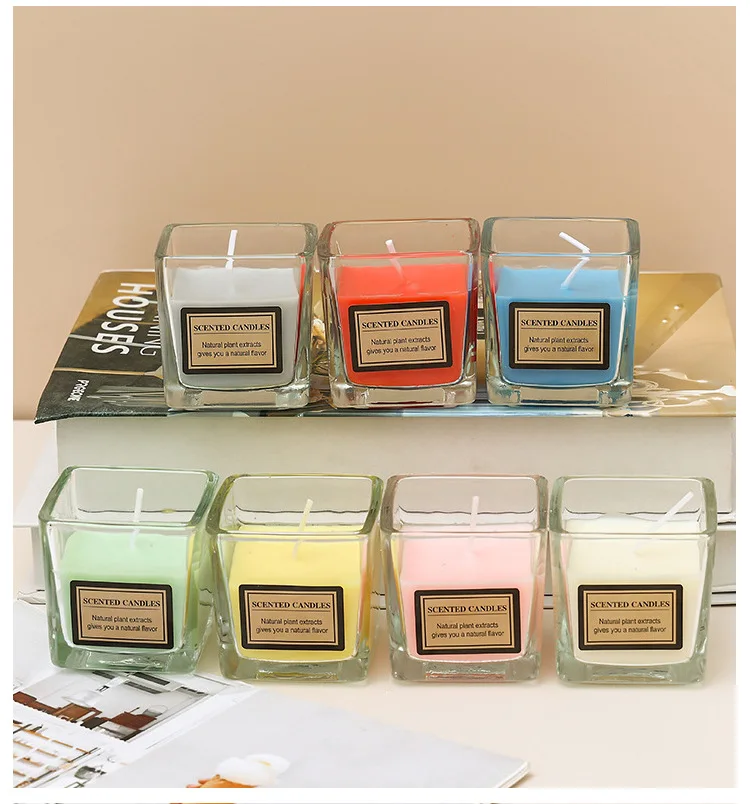 Holiday Wholesale Unique Custom Aromatherapy Candles Air Dried Flowers Christmas Valentine Scented Candles For Gift Set