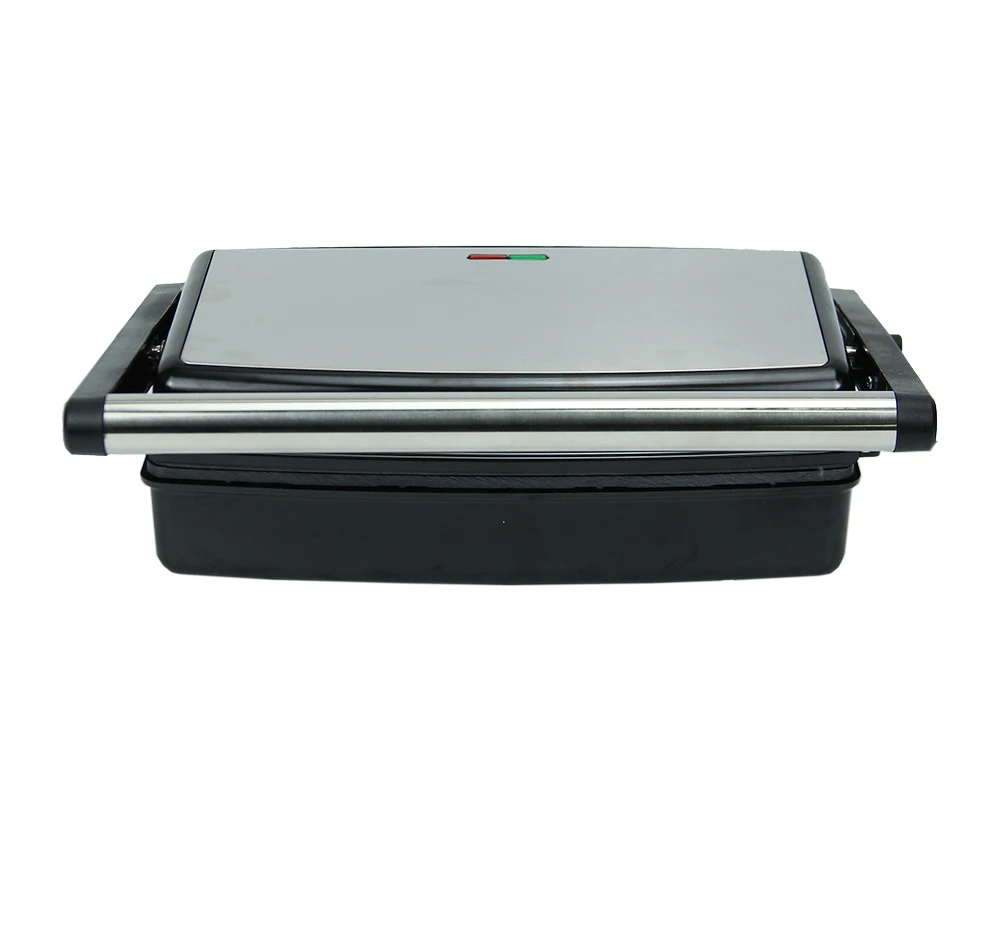 Customized Logo Automatic Temperature Control Household Electric Cast Iron Burger Sandwich Panini Press Grill