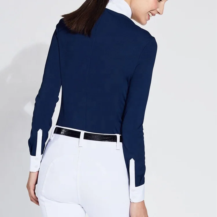 EW 2021 Custom Long Sleeves Equestrian Shirts Horse Riding Shirts For Women