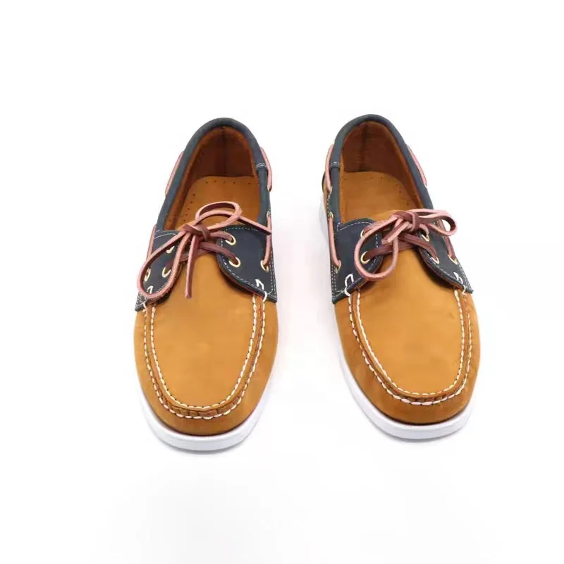 Portland Handsewn Waxed Leather Moccasins with Leather Sock Lining and Non-Marking, Slip-Resistant Rubber Outsoles Boat Shoes
