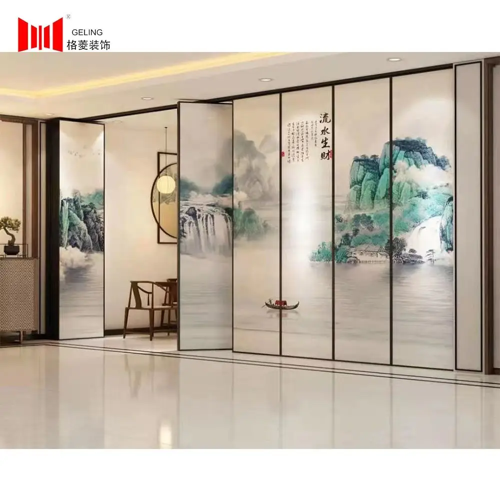 Acoustically movable sliding partition wall for mobile partition conference hall portable wall hotel room partition