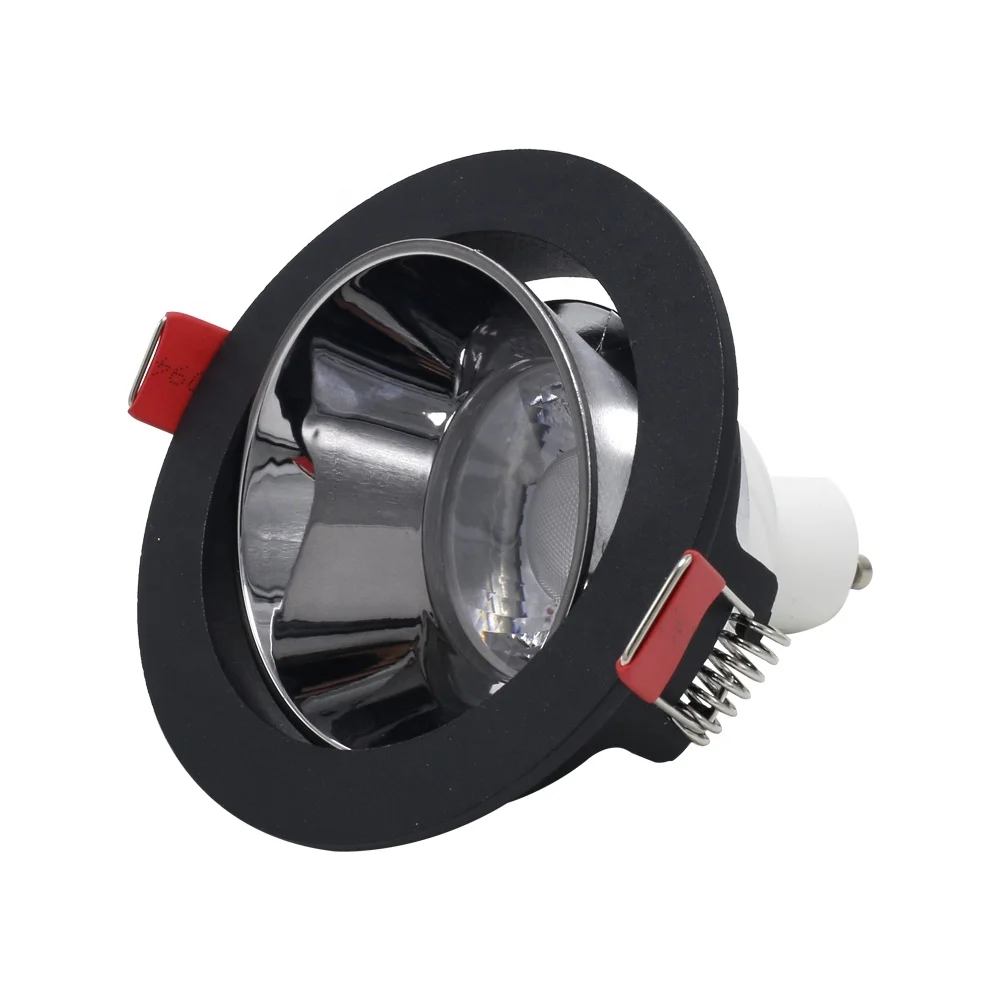 Black gu10 led downlight spotlight 3w cob spot light adjustable hotel mr16 aluminum downlights