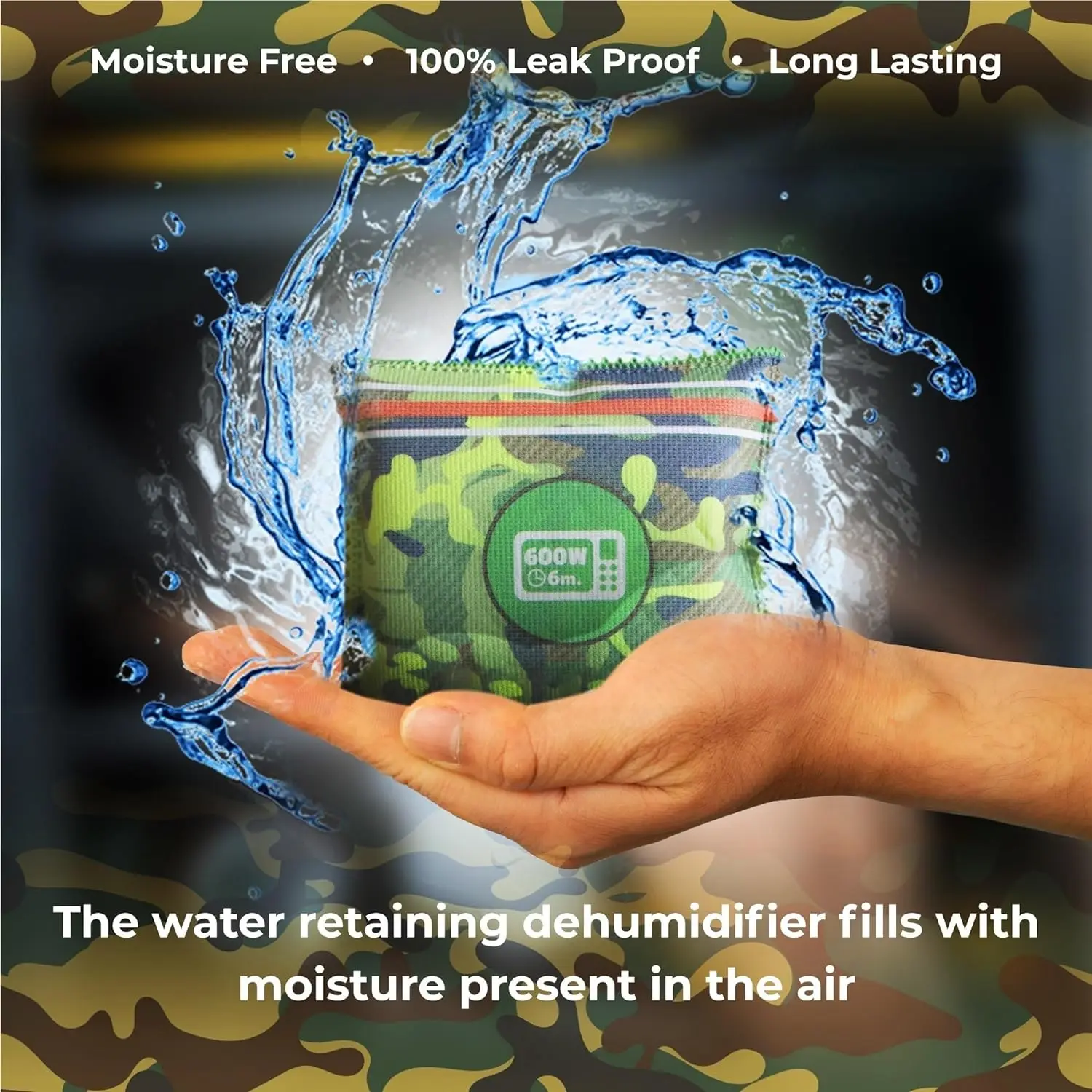 Safe Silica gel Dehumidifier Camouflage Rechargeable Desiccant Dehumidifier Bags Reusable Absorbs Moisture Humidity for car