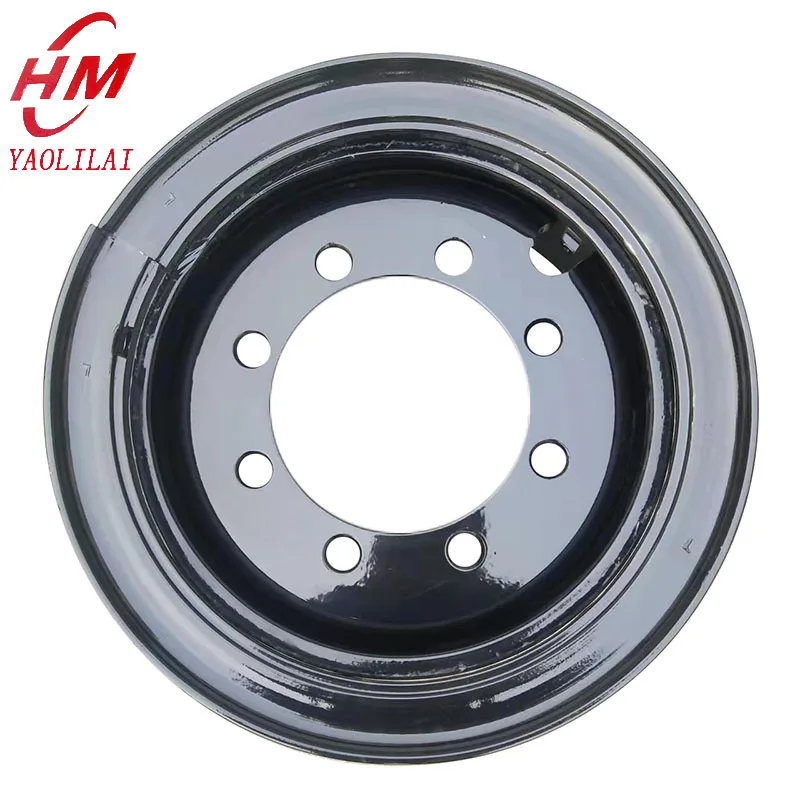 Custom Forklift wheel rim front wheel 2 piece 7.00T-15 steel wheel rims for 28x9-15 tire