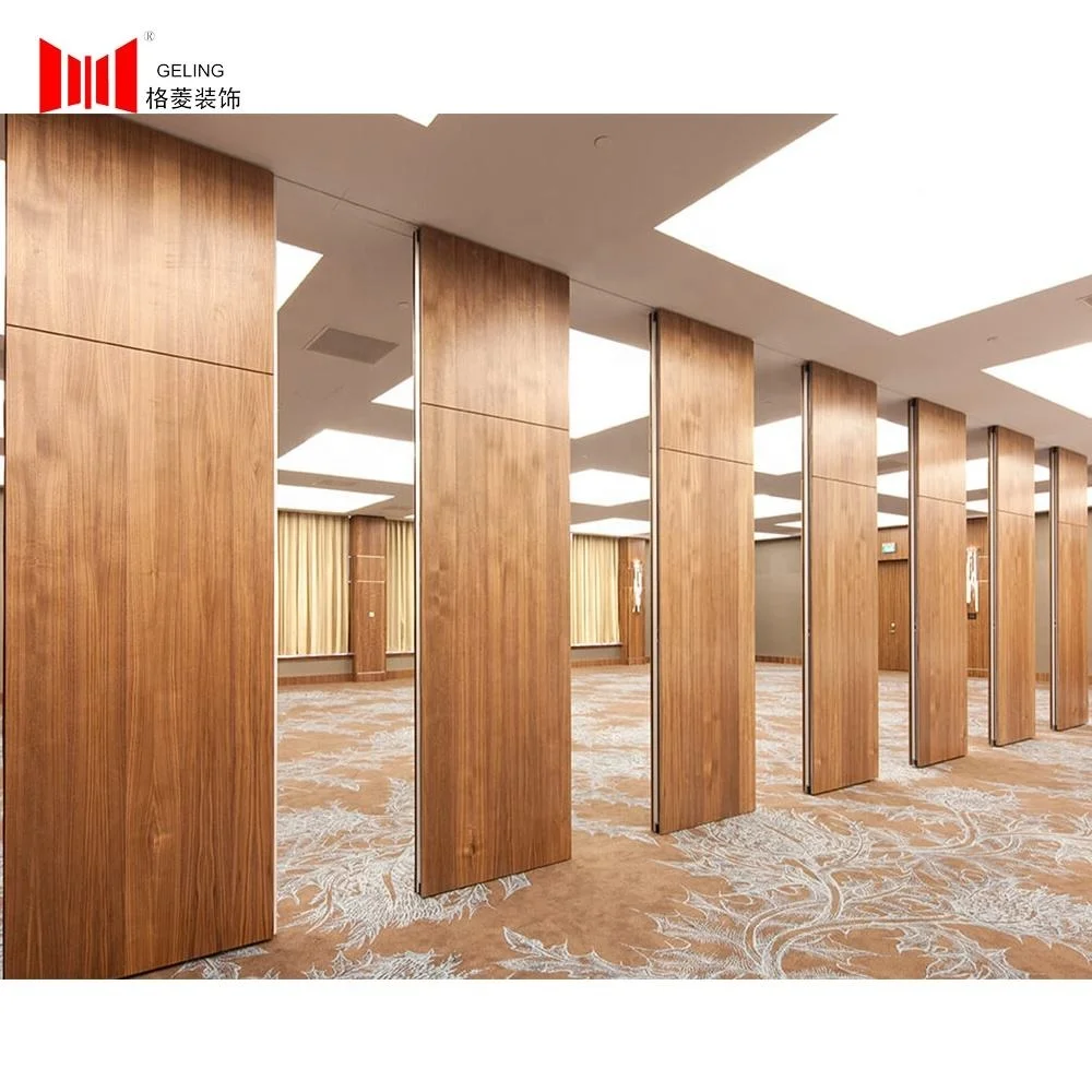 65mm thick cheapest sound proof acoustic mdf surface foldable movable partition wall dealers