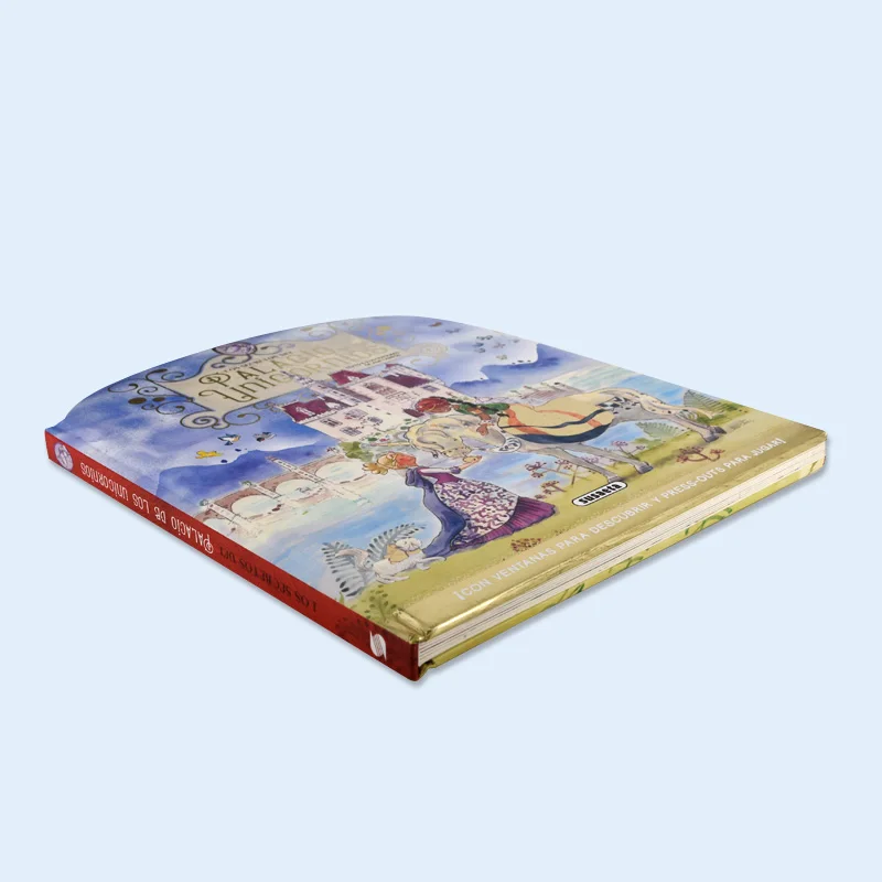 Customized arch edge story book for children bed time learning and school library printing service