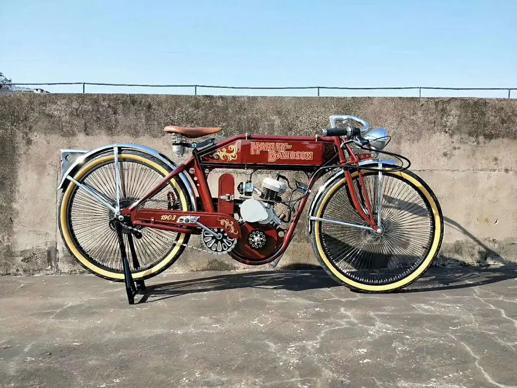 Sportsman flyer vintage bicycle antique indian style bicycle with gasoline engine