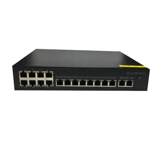 Industrial Switch 10/100/1000Mbps ethernet 24 port poe switch 48V 52V 0.5A 1.5a for Hikv IP Camera
