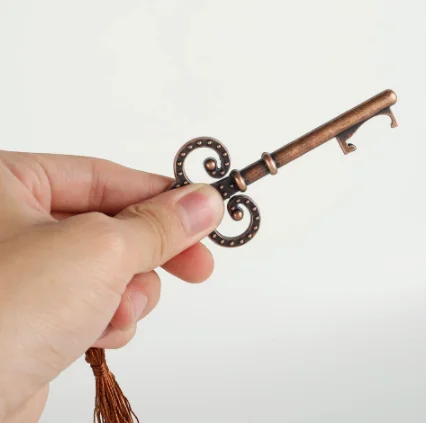 Skeleton key shape bottle opener Copper color wedding gifts for guests