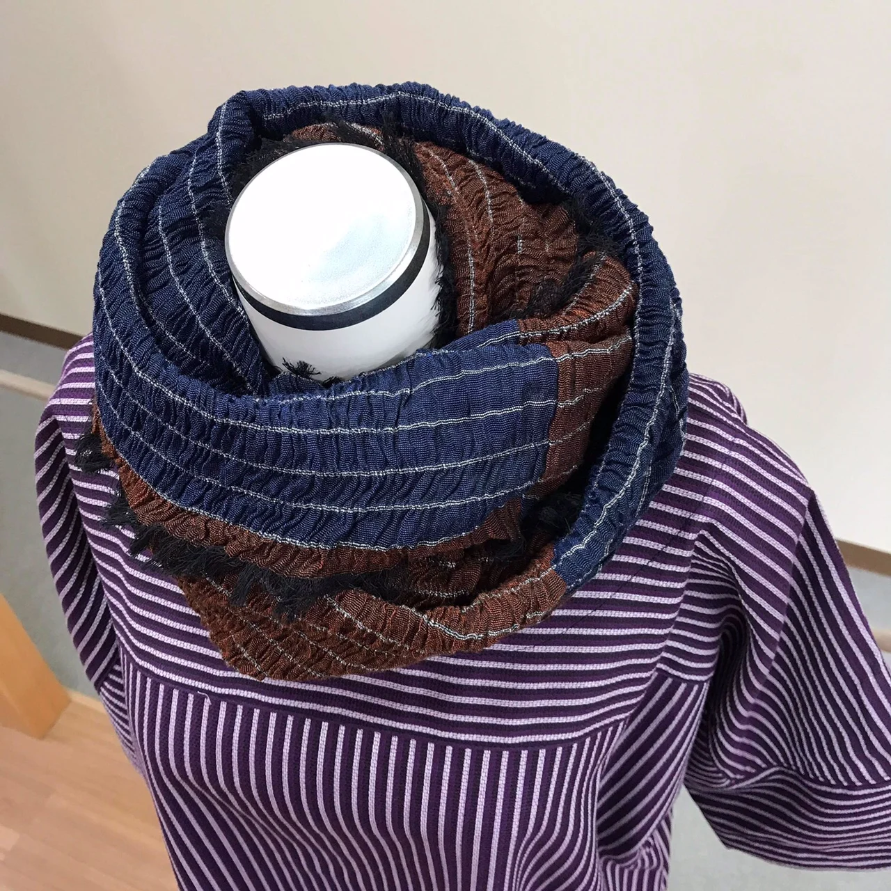 Cotton knitted fabrics women custom breathable warmer snood for sale