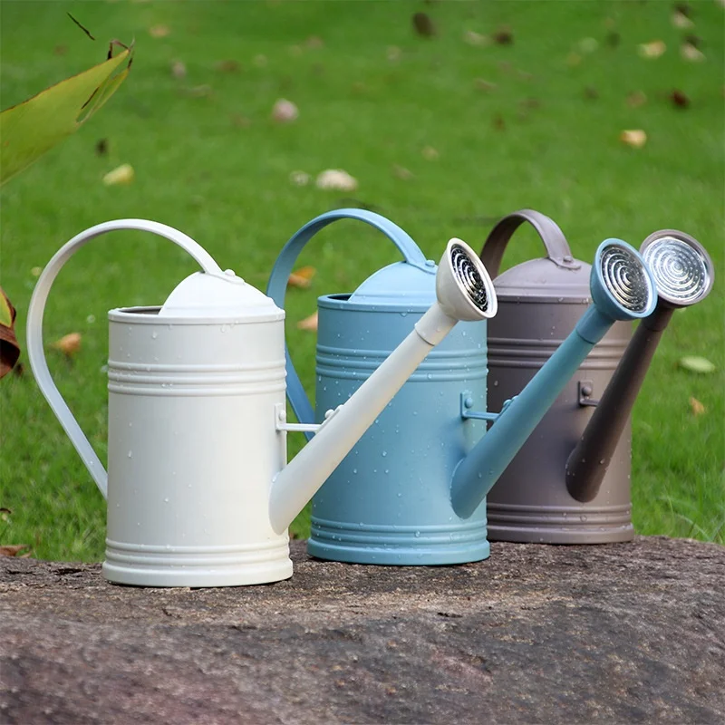 Hot Sale Modern Nordic Indoor Gray White 2L Liter Removable Long Spout Bucket Plastic Garden Watering Can
