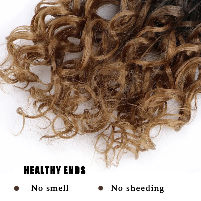 18inch 85g long GoGo Curl Crochet Hair Water deep Wave Curly Bulk Braiding Hair Single Weft Synthetic Hair Extensions