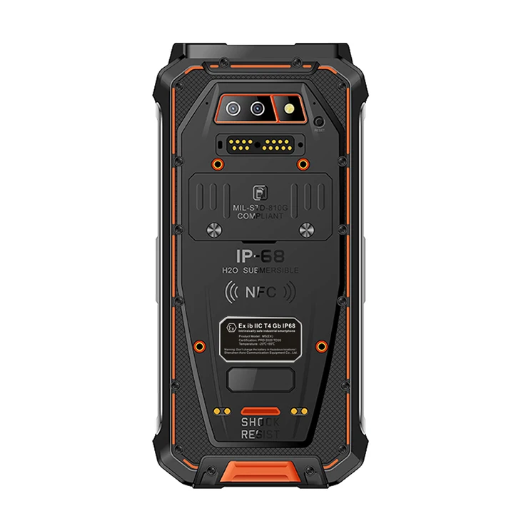 IP68 Rugged Android Intrinsically Safe Cellphone Camera Zone 2 Smartphone Telefone ATEX Miners Explosion Proof Mobile Phone