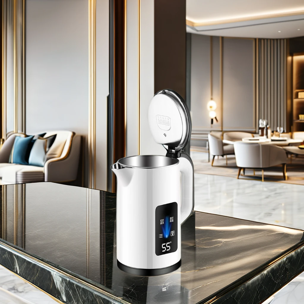 2024 Stainless Steel Multifunctional Electric Kettle 220V Volts Temperature Display Water Heater Home Use Portable Keep Warm