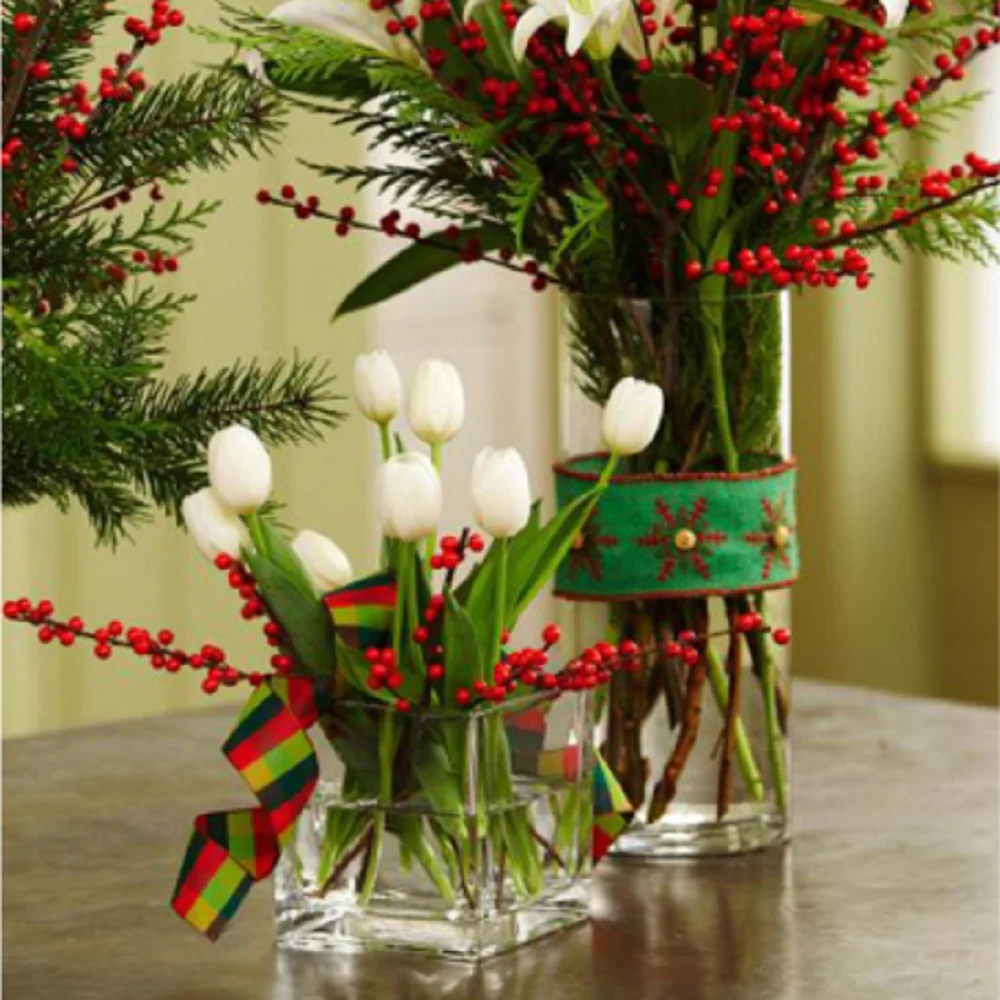 Aeofa Transparent square Vase ornament of glass hydroponic container square glass vase