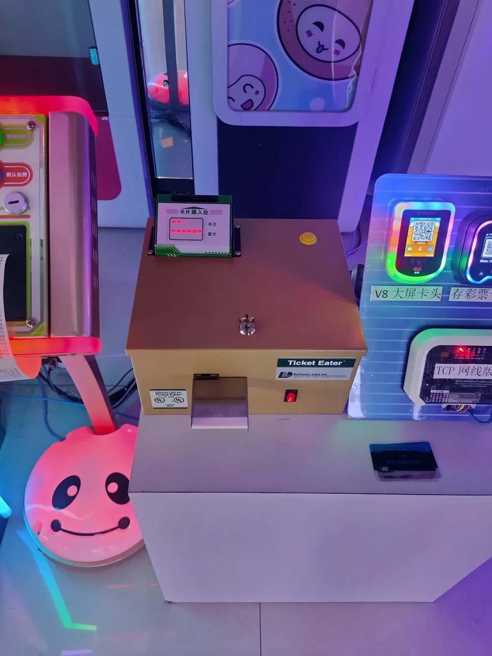 Hotselling Amusement Park Card Management System Arcade Game Machine Counter Desktop Mini Ticket Eater For Game Center For Sale