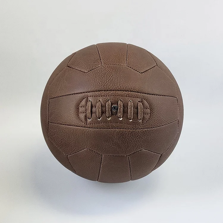 Cheap Price High Quality Machine sewn Retro Vintage Leather Soccer Ball