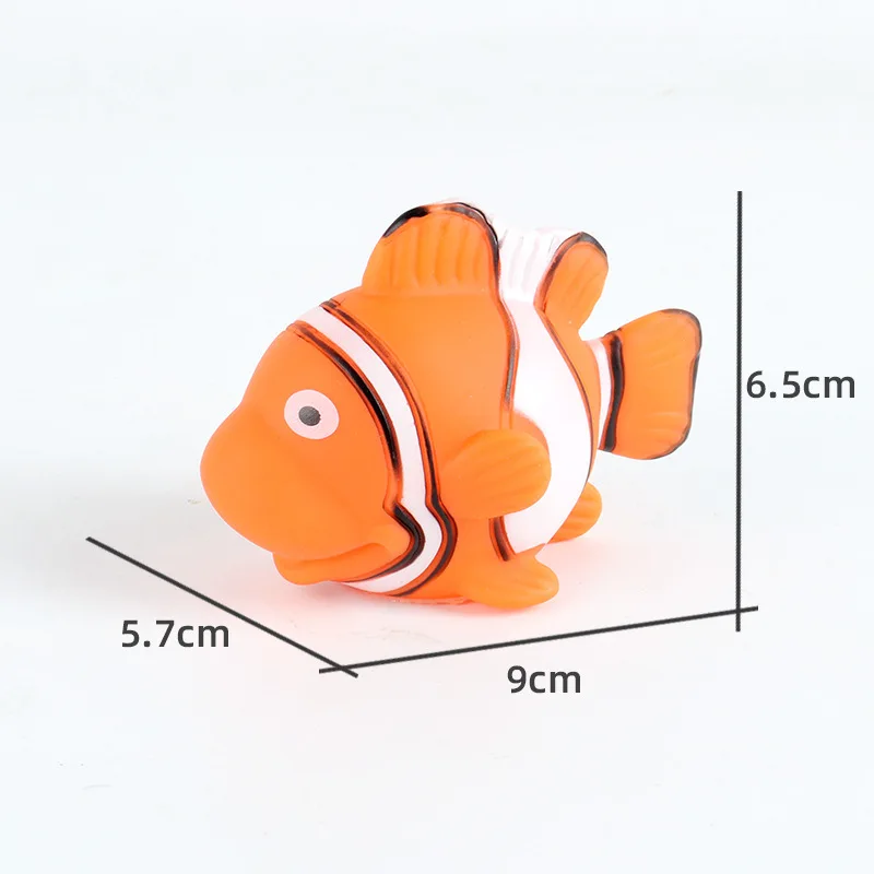 Animal Fish Shape Bath Toys Floating Rubber Toys For Baby Swimming Funny Toy