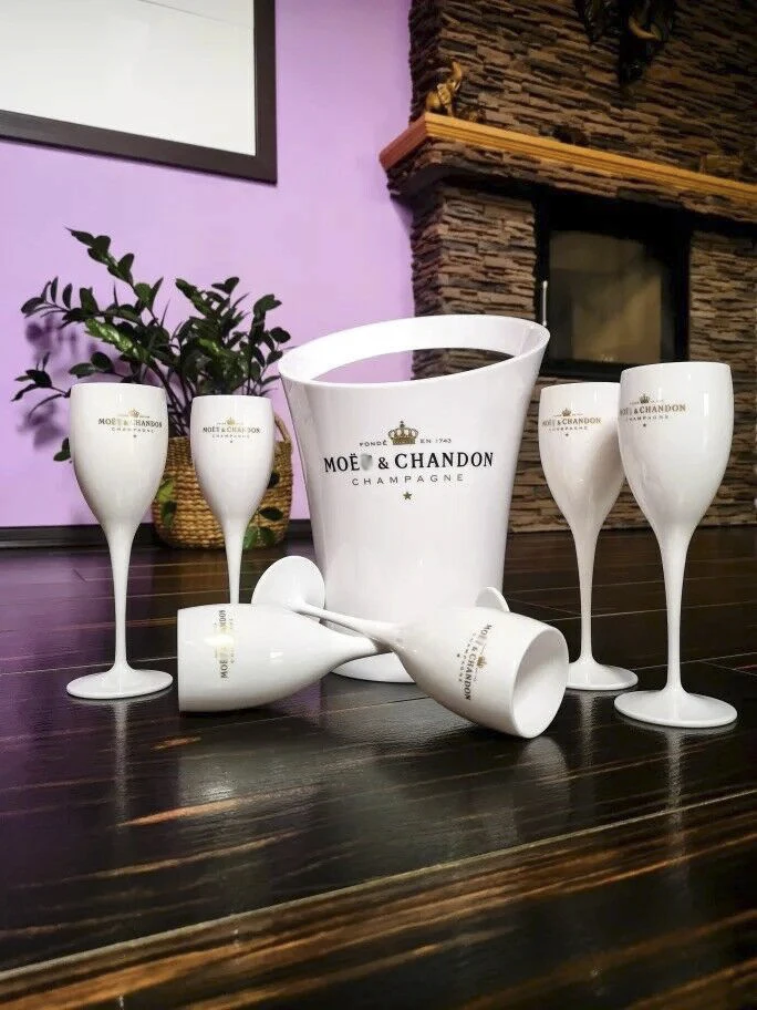 VGEET Creative plastic wine glass wholesale custom plastic champagne flutes