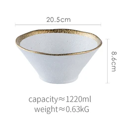 Hot sale Phnom Penh Fruit Salad Dessert Dishes White Breakfast Service Bowl Tray Sets Ceramic Plate with Gold Rim Tableware