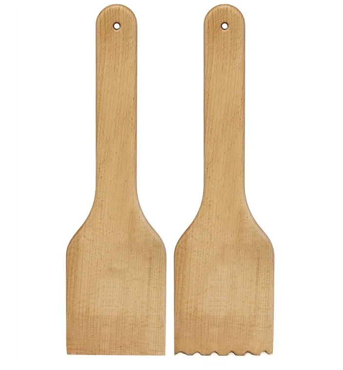 Eco-Friendly Wooden BBQ Cleaning Tool Height Heat Long Handle Barbecue Grill Cleaner Scraper