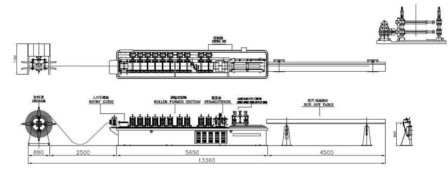 60 27 ceiling channel stud machine 27 28 ceiling channel strack roll forming machine