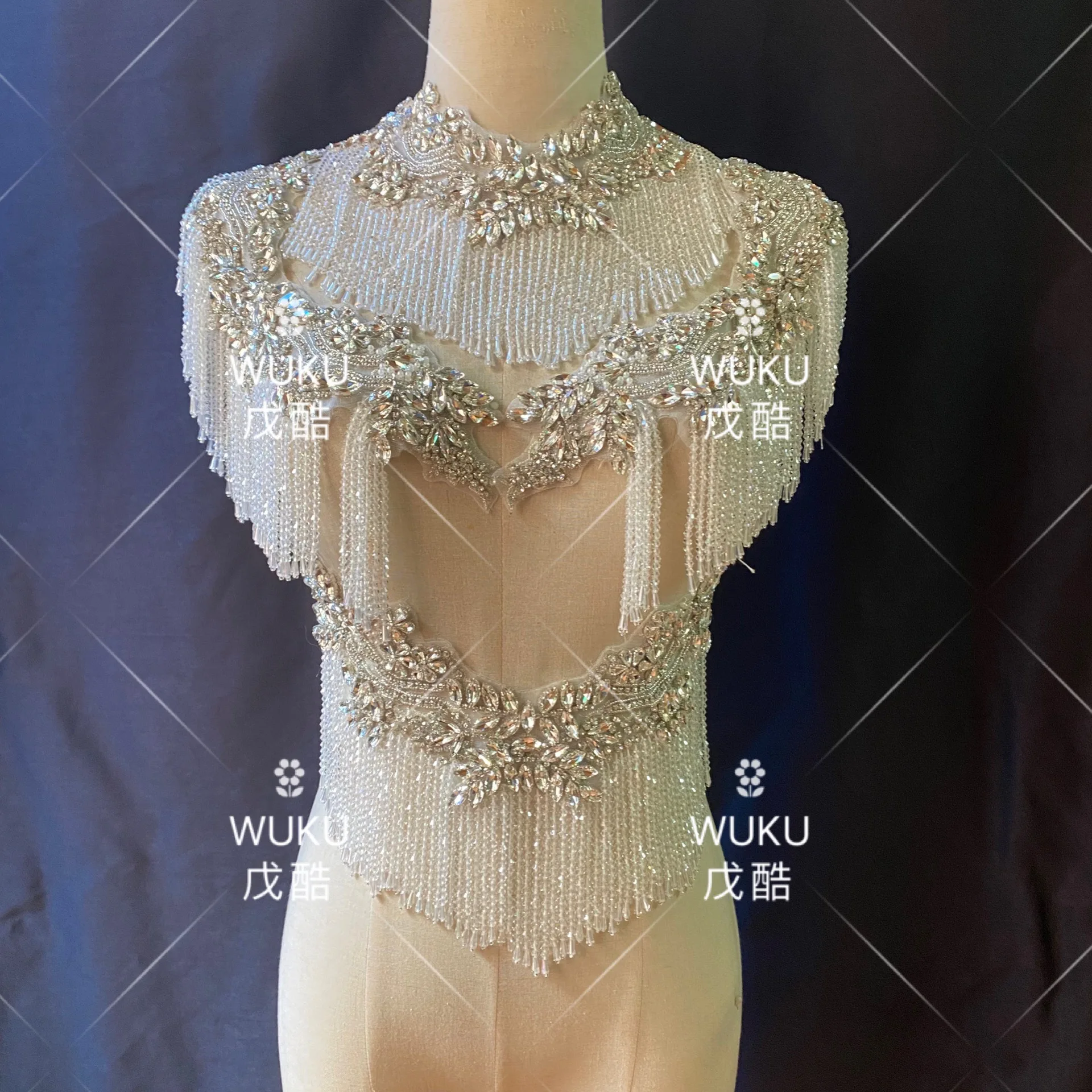 wuku 2020 decoraticollar necklace applique with tassel trims