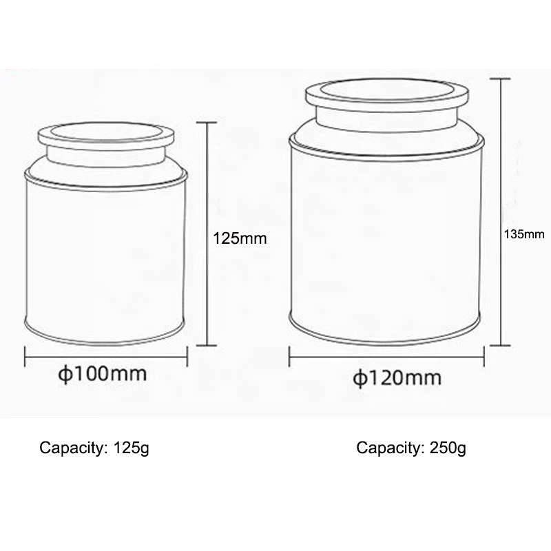 Unique Design Reusable Airtight Lid Tea Tin Can Rose Gold Snack Food Can