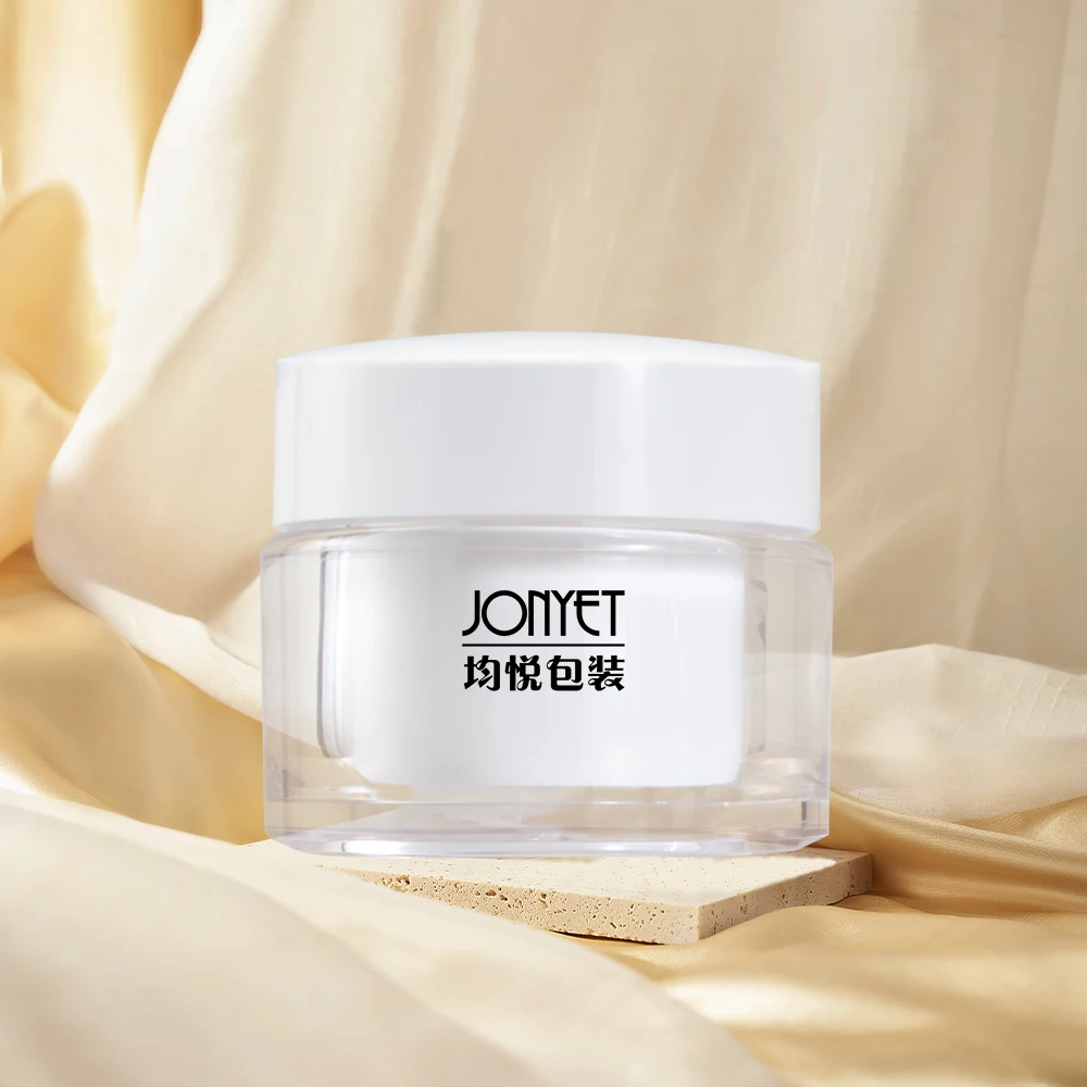 50g white pp white plastic jar  for cream  clear plastic jars with inner sieve with screw top lids