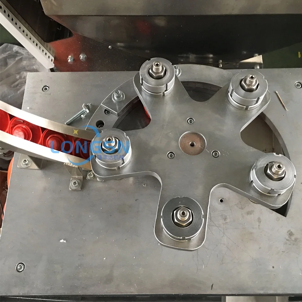 China Manufactory Automatic plastic water bottle cap slitting folding machine