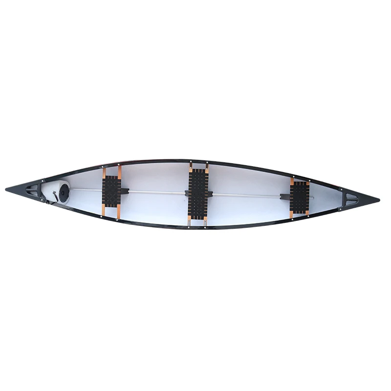 Wholesale custom hybrid 3 wood seat fishing open paddle sea outrigger canoe paddle boat china 3 person