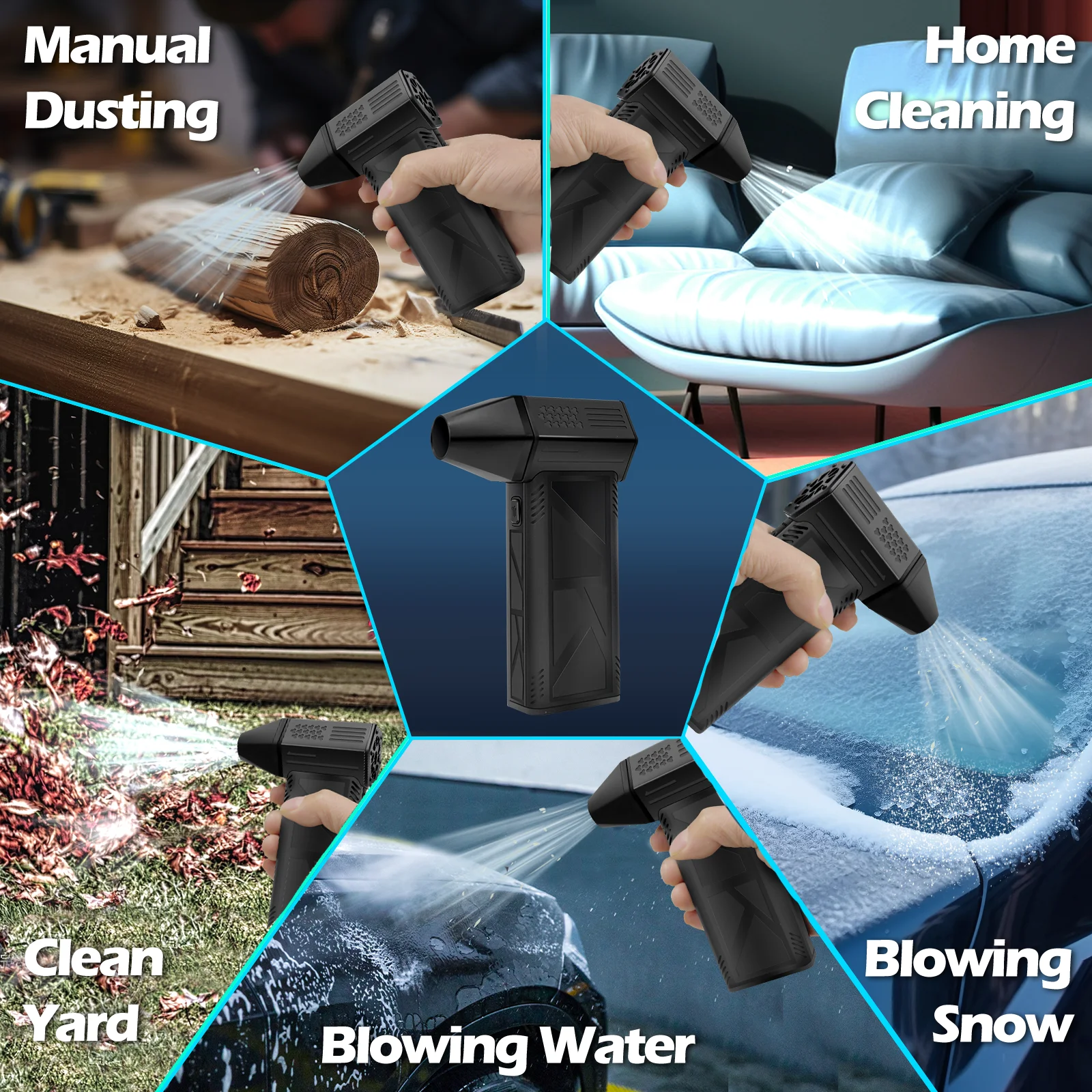 130000rpm Mini Compressed Air Duster Portable Hand Held Fan Electric Small Blower Mini Jet Turbo Fan Jet Fan For Clean