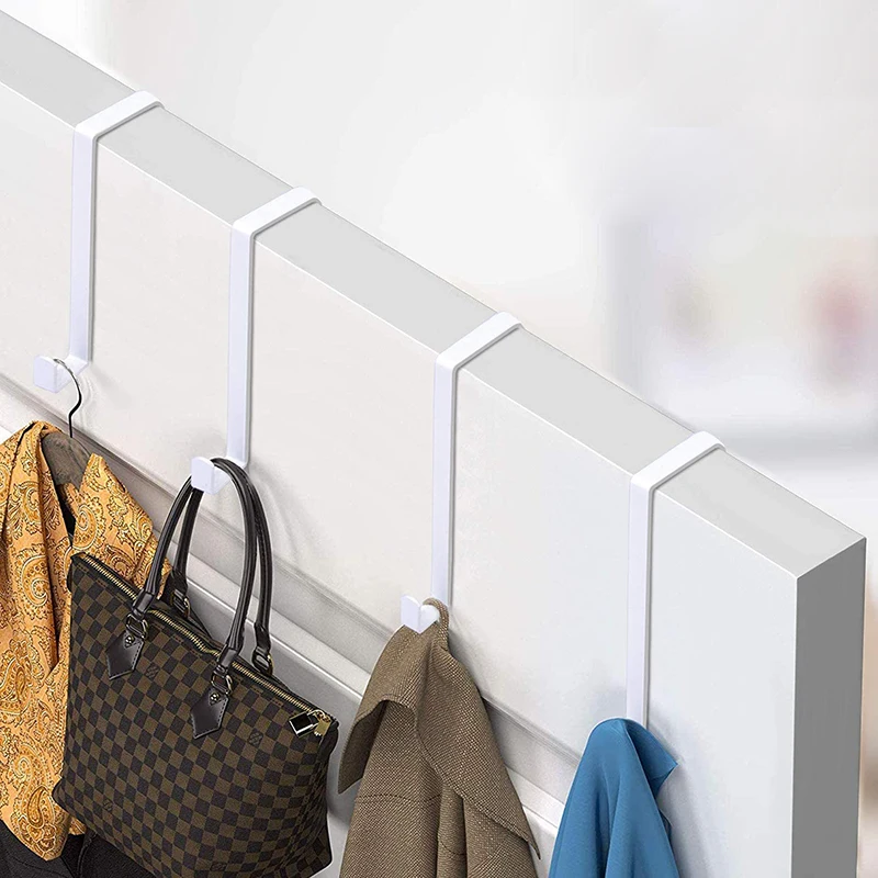 Custom logo Over Door Hooks Z-Shaped Sturdy Metal Door Hanger for Hanging Clothes Towels Coats hooks