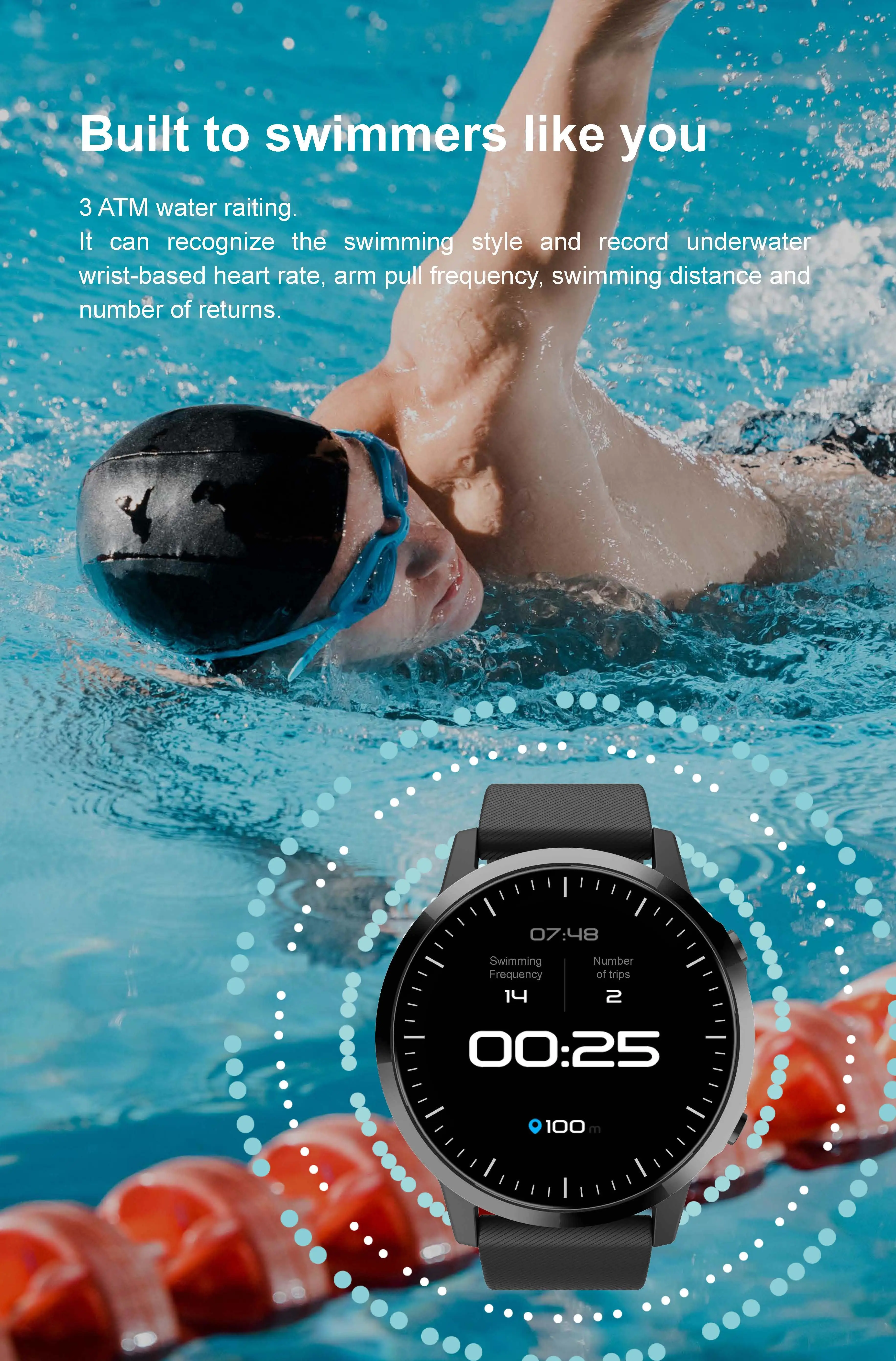 Factory Directly Sale Smart Watch Blood Oxygen Monitoring Real-time Heart Rate Sleep Monitor GPS Watch
