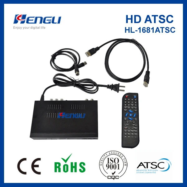 Hengli Wholesale ATSC-T PVR Set-top box terrestrial digital tv  decoder H.264 H.265 ATSC tv receiver