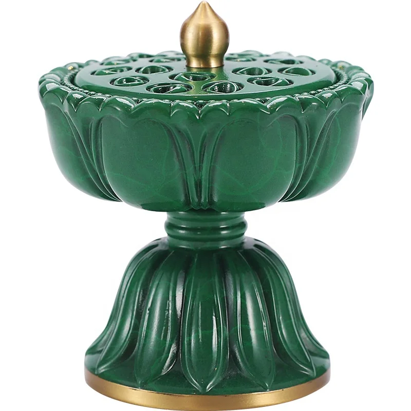 Aroma Lotus Latern Incense Burner Unique Copper Incense Holder Aromatic Incense Burning Adornment