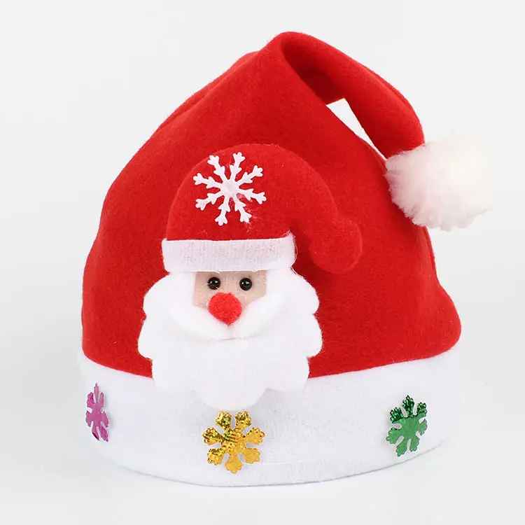 Christmas hat with LED lights Santa reindeer snowman Christmas party hat for kids adults