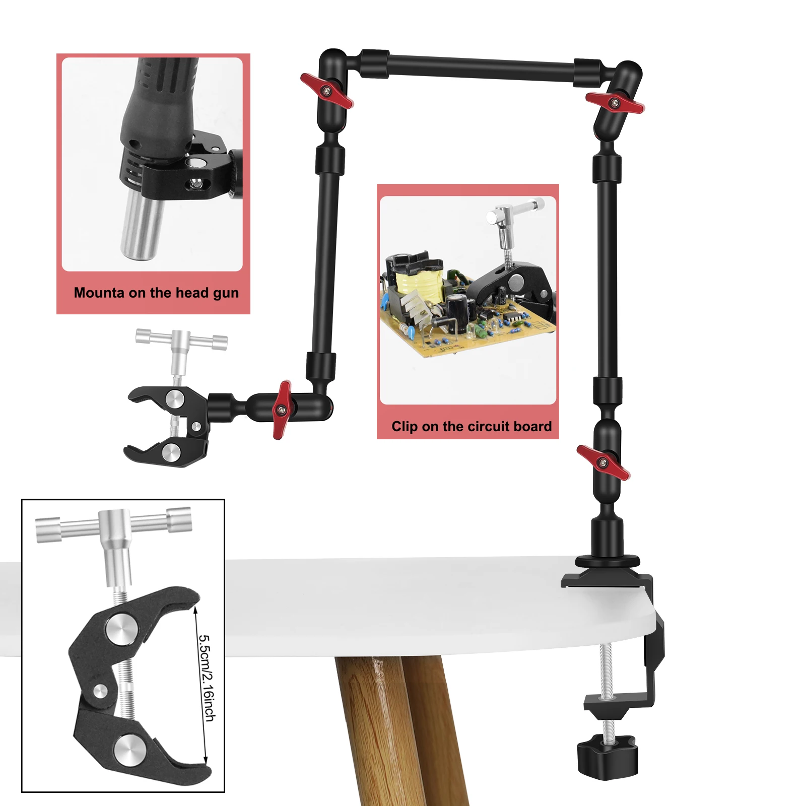 Metal Magnetic Fixture Soldering Helping Hand Adjust PCB Circuit Board Holder for Electronic Boards Repairing Soldering Tools