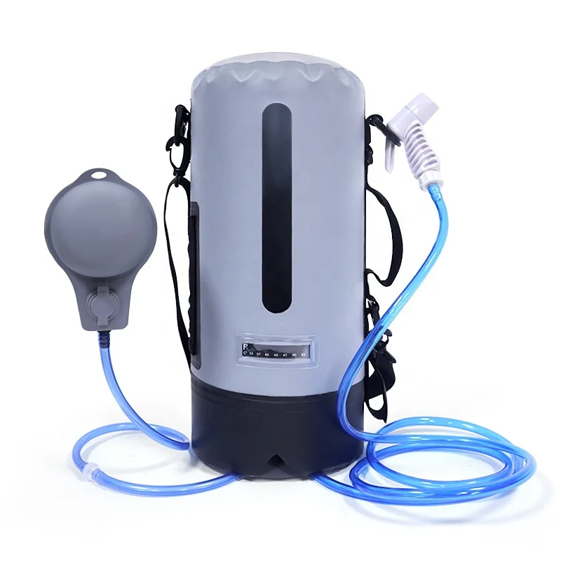 Custom 15L Camping Shower Footpress Multi-function Outdoor portable camping shower bag pump pressure shower
