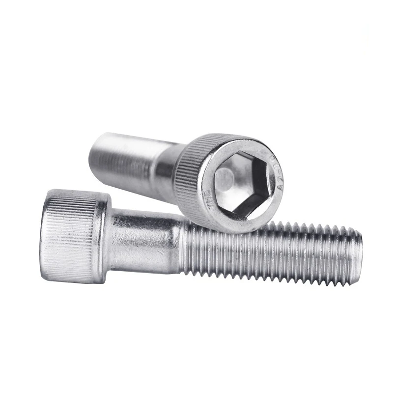 304 Stainless Steel DIN912 Cup Head Hexagon Socket Screw-half Thread M4 M5