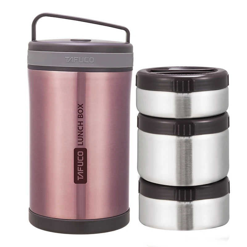 Tafuco thermal Thermos Vacuum Container For Hot Food Flasks Insulated Stainless Steel Lunch Box Food Flask  Warmer Vacuum