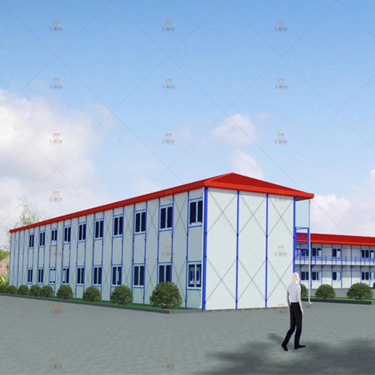 
China supplier light steel k type modular home new design prefabricated worker house 