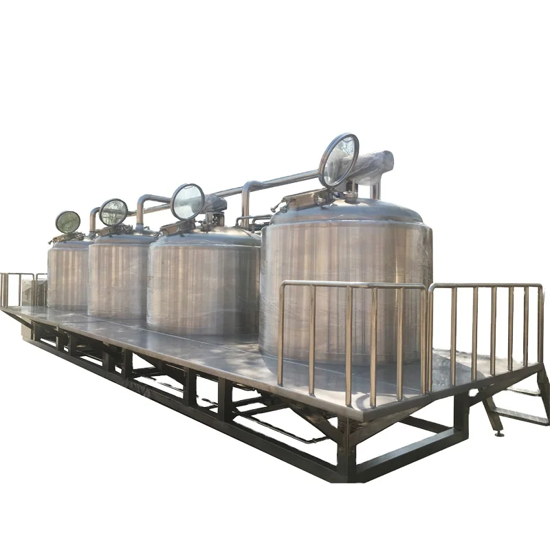 1000L 2000L Mash Tun Lauter Tun Boiling Kettle Whirlpool Tun 4 vessels Brewhouse System