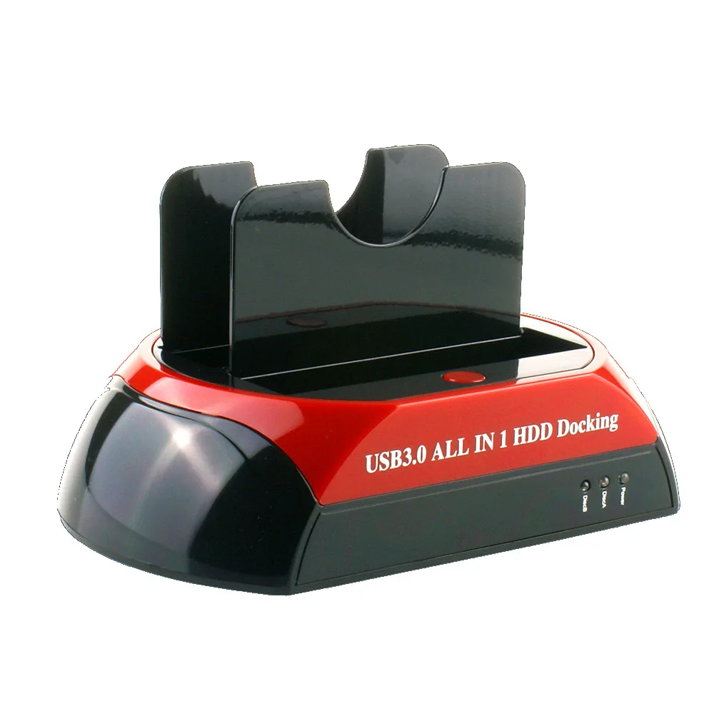 USB 3.0 to IDE SATA Hard Disk OTB Cloning Dock All in One HDD Docking Station Dual Bay 2.5 Inch 3.5 Inch eSATA With Card Reader