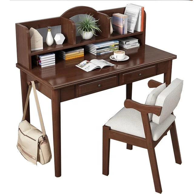 Home Decoration Furniture Office Drawer Pine Wood Computer Laptop Table